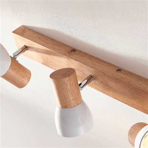 Plafonnier Trois Lampes Thorin Avec Bois Luminaire Fr