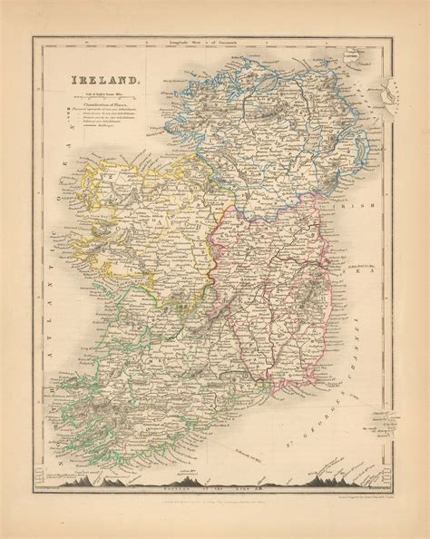 Milner's 1850 Map of Ireland - Art Source International