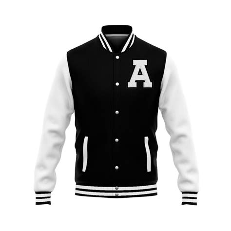 Customizable Letterman Jacket Black Shirtsy On Demand Tee Printing