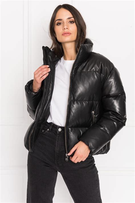 Iris Leather Puffer Jacket