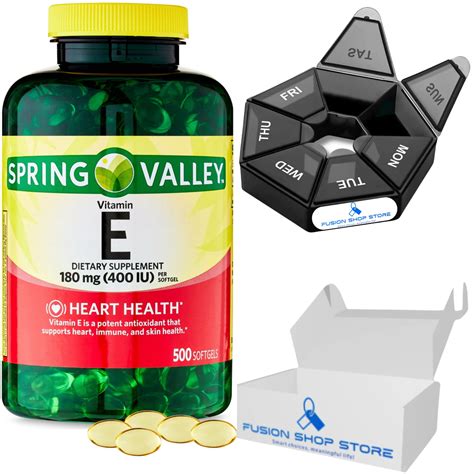 Spring Valley Vitamin E 400 Iu Softgels 500 Ct Set With Fusion Shop