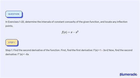 SOLVED In Exercises 1 22 Determine The Intervals Of Constant Concavity