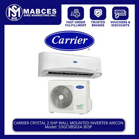 Carrier 1HP XPower Gold Inverter Split Type Aircon 53GCVB010 303P