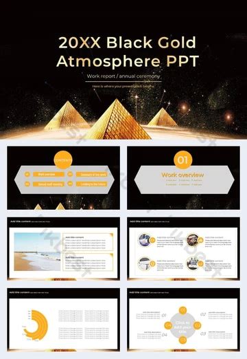 Black Gold Ppt Template | PPTX Free Download - Pikbest