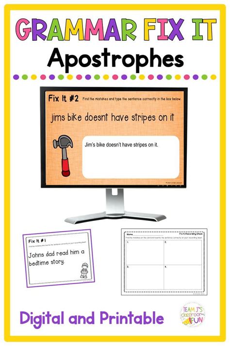 Apostrophes Practice Print And Digital