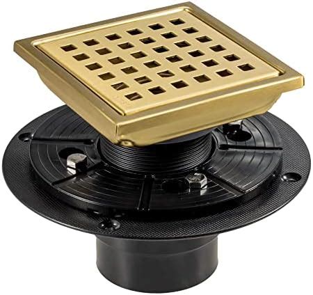 Orhemus Square Shower Floor Drain With Removable Cover Grid Grate