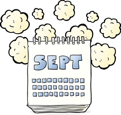 freehand drawn cartoon calendar showing month of September 12017320 ...