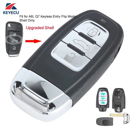 Keyecu Replacement Upgraded Smart Remote Key Shell Case Fob Button