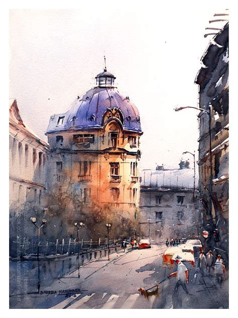 Pin By Sankar Ramasamy On Watercolour Watercolor Architecture