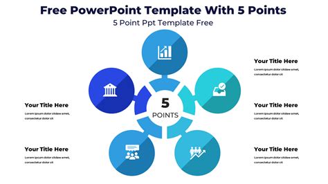 Best Free PowerPoint Template With 5 Points - Professional PowerPoint