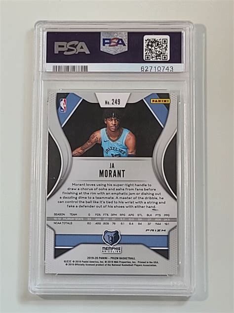 Prizm Ja Morant Rc Choice Tiger Stripe Prizm Psa Mint Ebay