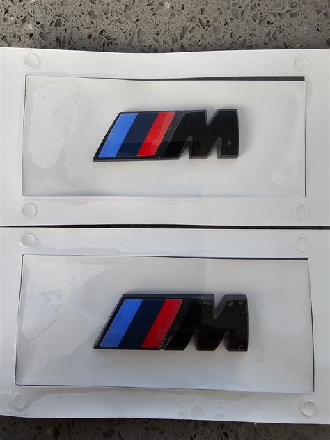 Bmw M Sport Logo Gloss Black Wing Badges X X Mm