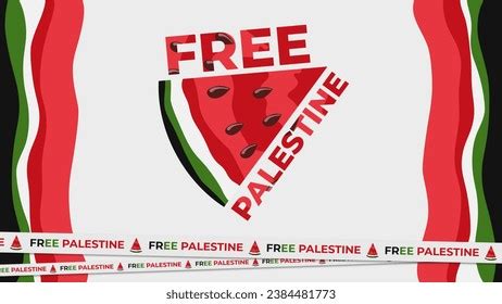 Free Palestine Watermelon Symbols Copy Space Stock Vector (Royalty Free ...