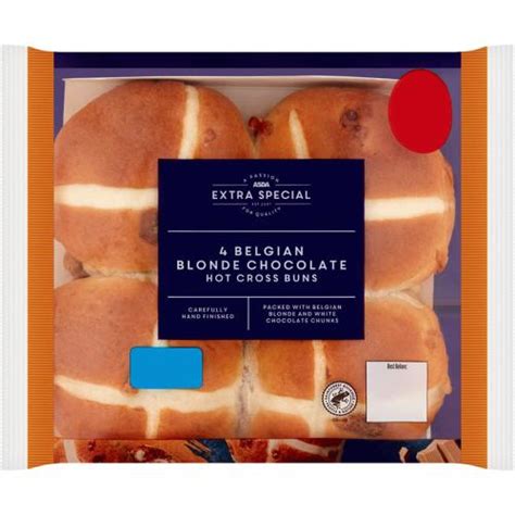 ASDA Extra Special Belgian Blonde Chocolate Hot Cross Buns 4