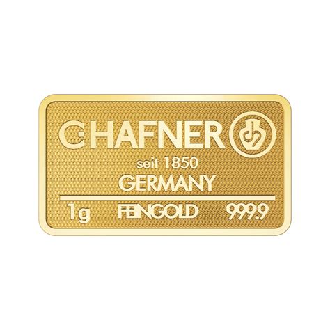 C Hafner Gramm Goldbarren Gold Co