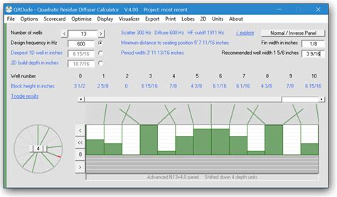 Qrdude Quadratic Residue Diffuser Calculator