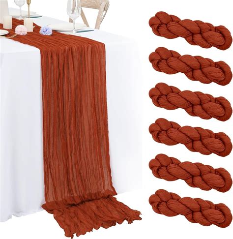 Amazon Cheesecloth Table Runner Pack Terracotta Table Runner