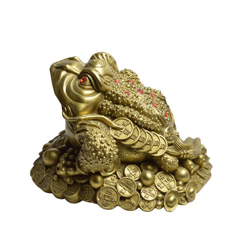 Statueta Feng Shui Din Alama Broasca Raioasa Pentru Prosperitate 22cm