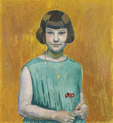 Cuno Amiet Retrato de la niña del vestido azul 1925 5561 cm