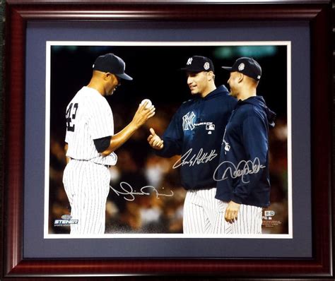 Amazon Mariano Rivera Derek Jeter Andy Pettitte Triple Signed