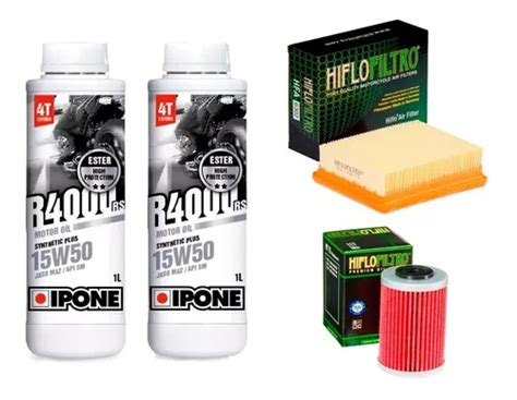 Kit Service Ktm Duke 390 Filtros 2 Aceites Ipone R4000 Ryd