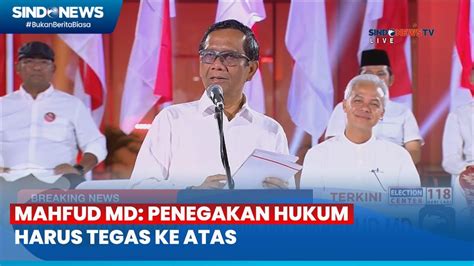 Sambutan Acara Deklarasi Mahfud Md Bicara Soal Lemahnya Penegakan