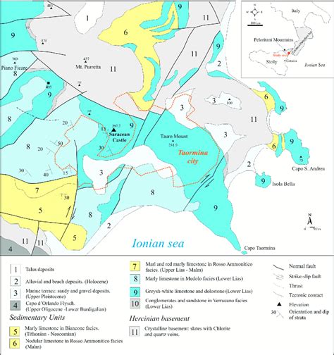 Schematic Geological Map Of The Study Area Modified After