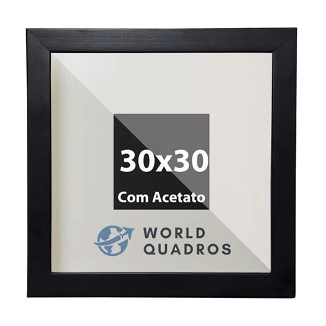 Moldura 30x30Cm Acetato E Fundo Para Quadros Diplomas Certificados