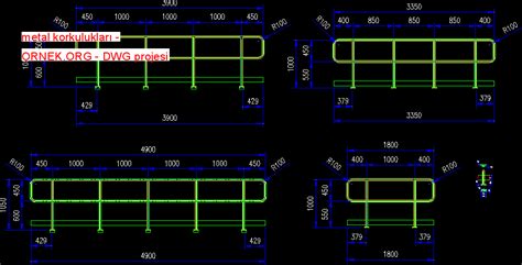 Proje Sitesi Metal Korkuluklar Autocad Projesi