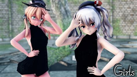 【mmd艦これ】プリンツオイゲンと鹿島でgirls Dtを殺すセーターver 歌詞つき Youtube