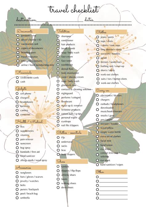 Packing List Travel Travel Packing List Pack List Printable Printables ...