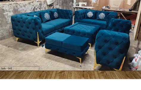 Wooden Rexin 6 Seater L Shape Sofa Set Starting At Rs 5000 Per Seat At