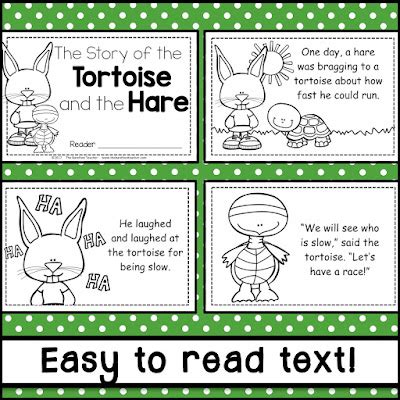 The Tortoise and the Hare Reader and Activities | The Barefoot Teacher