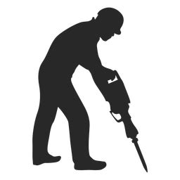 Construction Worker With Jackhammer Png Svg Design For T Shirts