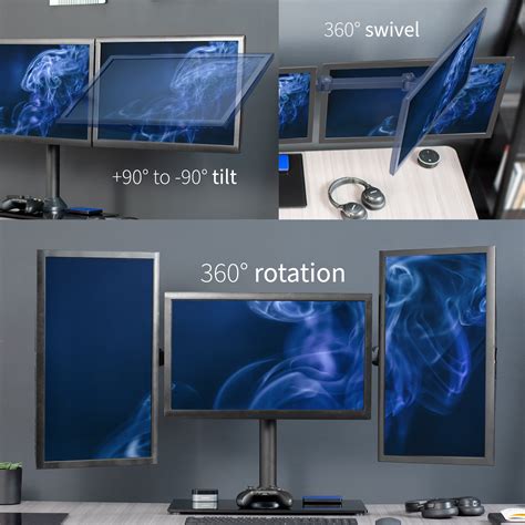 Triple Monitor Desk Stand Vivo Desk Solutions Screen Mounting And More