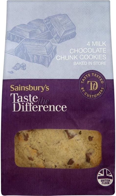 Sainsbury S Taste The Difference Cookies Milk Chocolate