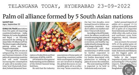 Palm Oil Alliance Formed By 5 South Asian Nations Asian Palm Oil Alliance