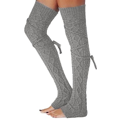 Lovskoo Extra Long Stirrup Leg Warmers Women Over The Knee Thigh