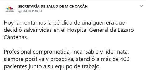 La Jornada Fallece Directora De Hospital General De Lázaro Cárdenas