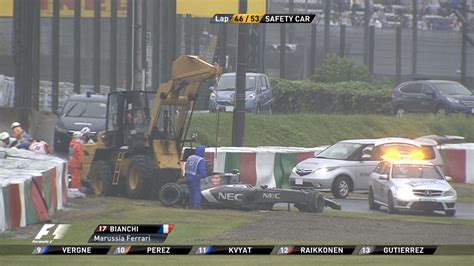 First Video Of Jules Bianchi Crash Shows How Violent The Impact Was