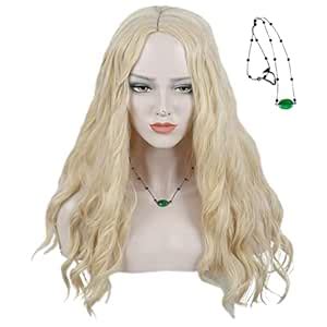 Amazon Linfairy Halloween Long Blonde Witch Cosplay Sarah Wig