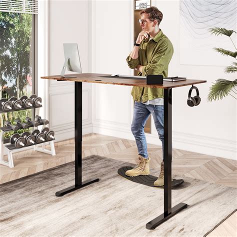 Inbox Zero 140cm W Height Adjustable Rectangle Standing Desk Wayfair