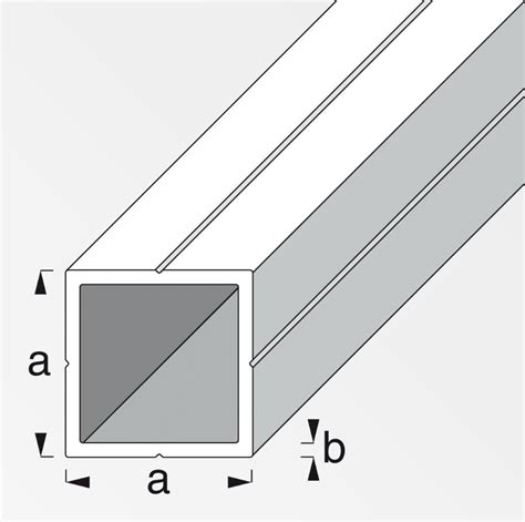 Alfer Aluminium Gmbh Tubo Quadrato Alfer Aluminium X Mm Lunghezza