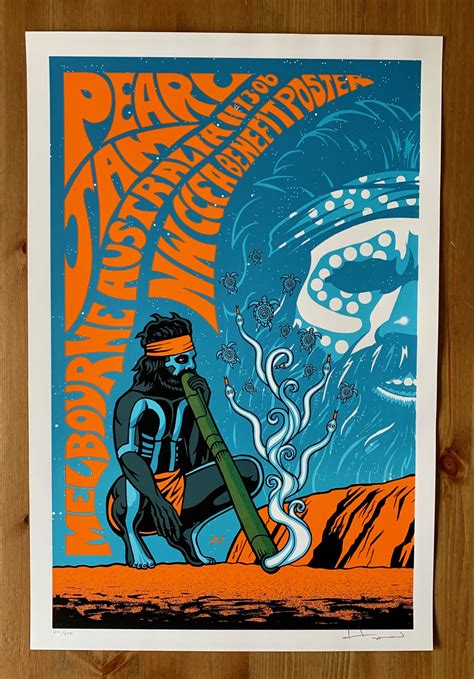 Pearl Jam Ccfa Ccfa Australia Hawaii 2006 Melbourne 1 2006 Justin Hampton Show Print