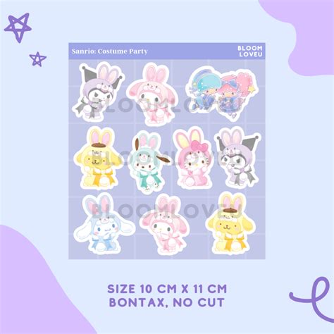 Jual Ganti Ke J T Sanrio Sticker Stiker Aesthetic Sheet Kuromi My