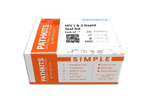 Pathkits Hiv And Rapid Test Kit Number Of Reactions Preps Kit