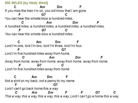 500 Miles Guitar Chords