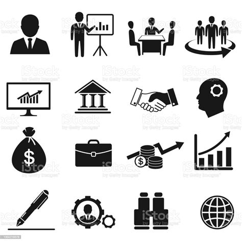 Business Finance Icon Set Vector Illustration Stock Illustration