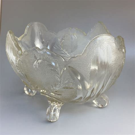 Jeanette Glass Lombardi Oval Footed Fruit Bowl Etsy