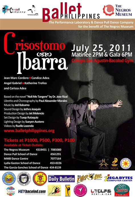 Negros Museum: CRISOSTOMO IBARRA COMES TO LIFE IN BALLET PHILIPPINES TOUR